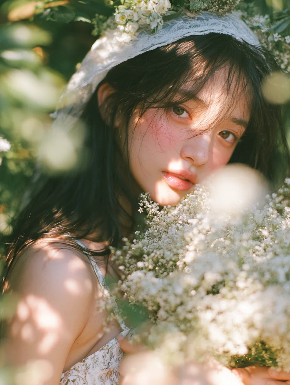 暖光下的女性人像